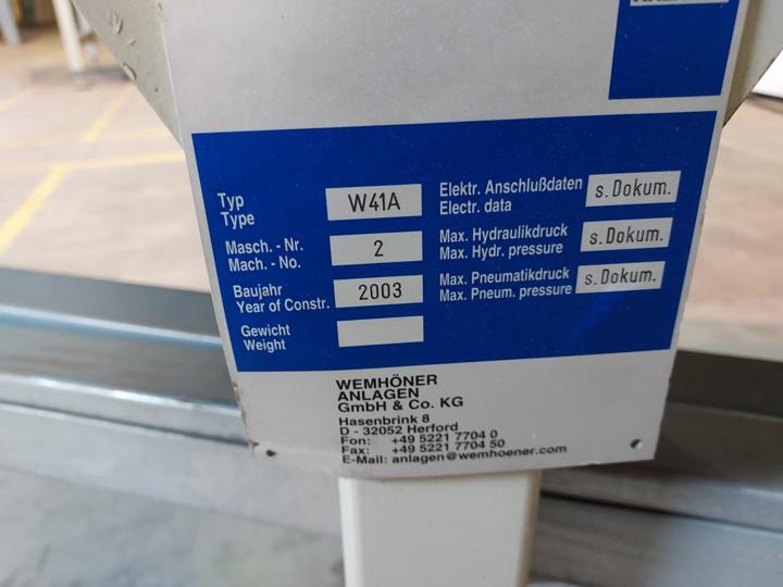 机械设备: WEMHÖNER W41A