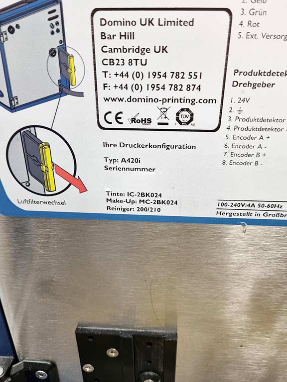 机械设备: DOMINO A SERIES 420i