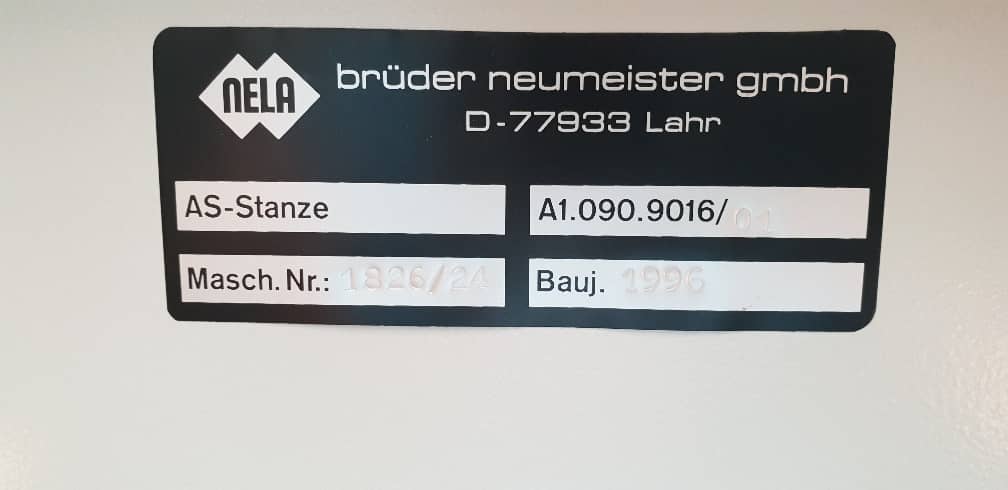 机械设备: HEIDELBERG NELA AS Stanze 41118