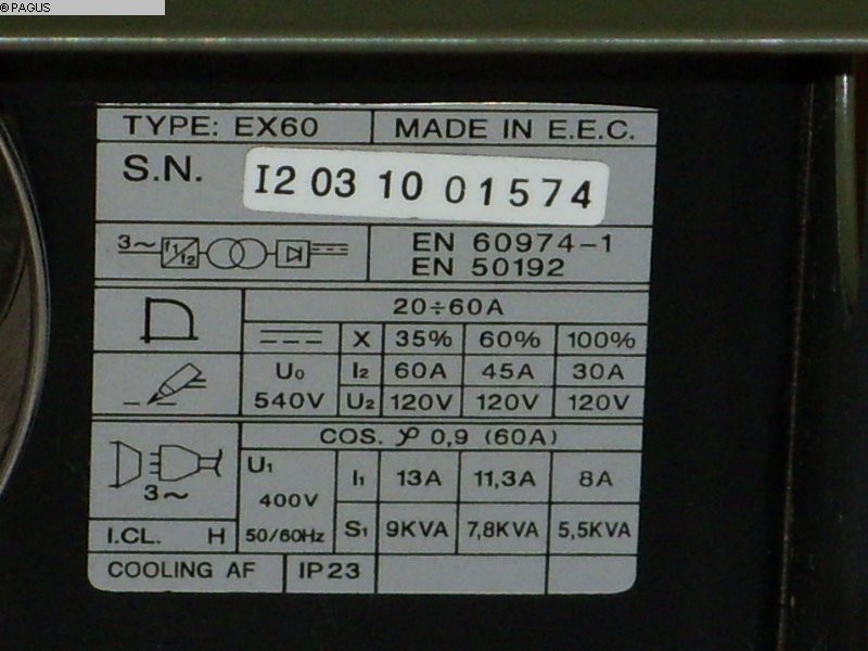 機械：  EX 60